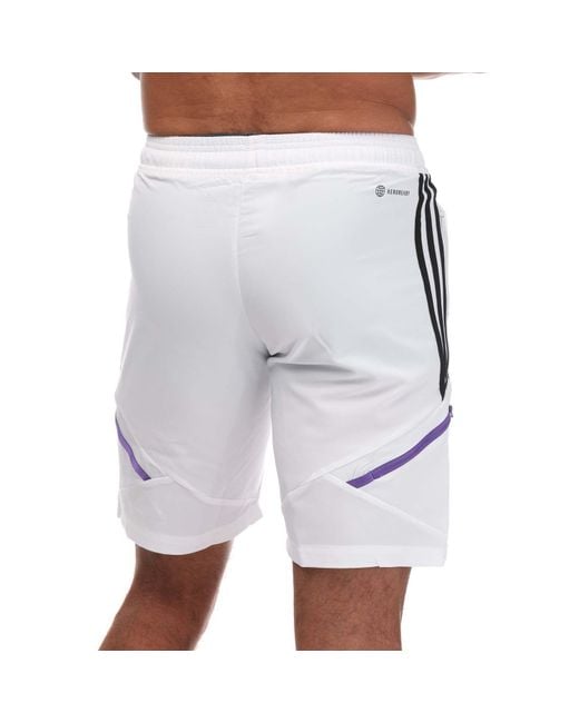 Adidas White Real Madrid 2022/23 Home Shorts for men