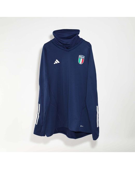 Adidas Blue Italy 2023/24 Warm Up Top for men