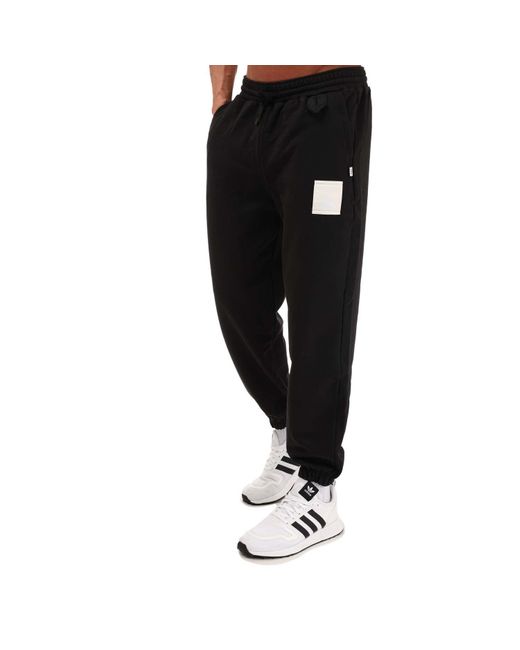 Adidas Black Lounge Heavy French Terry Joggers for men