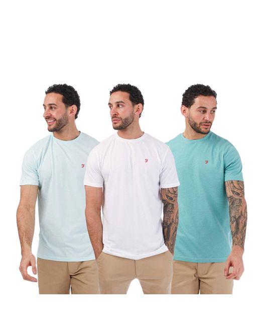 Farah Blue Sheton 3 Pack T-shirts for men
