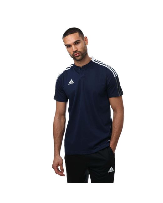 Adidas Blue Tiro 21 Polo Shirt for men
