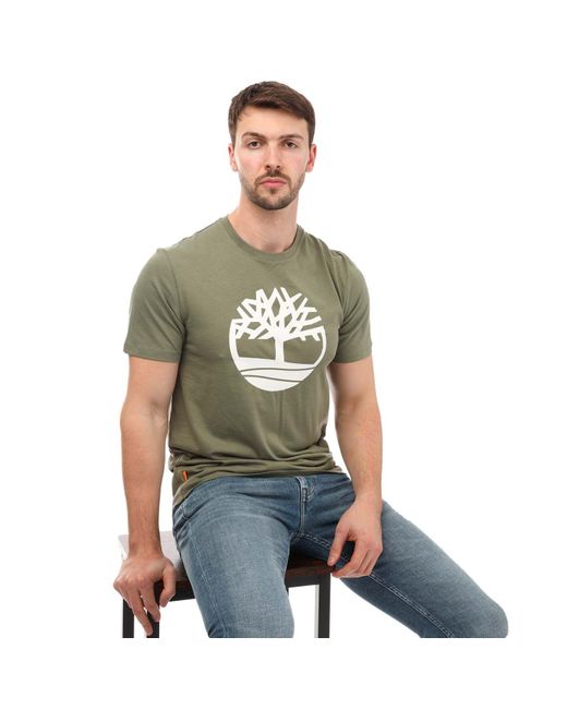 Timberland Green Kennebec Tree Logo T-shirt for men