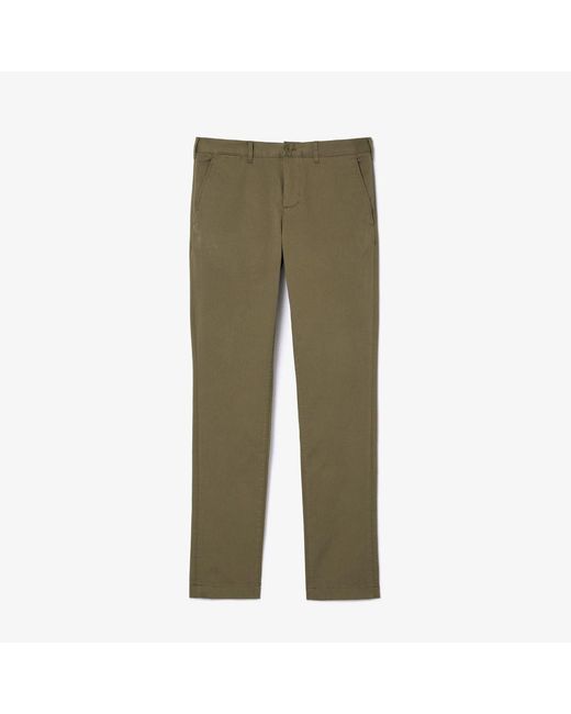 Lacoste Green Slim Fit Stretch Cotton Chinos for men