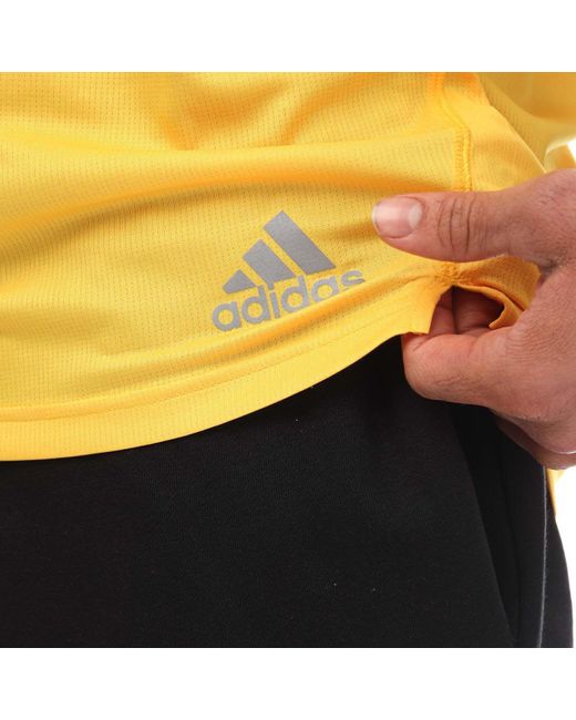 Adidas Yellow Performance Run It T-shirt for men