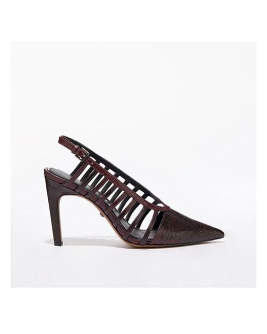 Reiss Brown Daphne Court Shoes