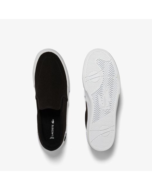 Lacoste Black L004 Slip On Shoes for men