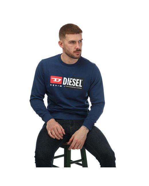 DIESEL Blue S-girk Cuty Felpa Crewneck Sweatshirt for men