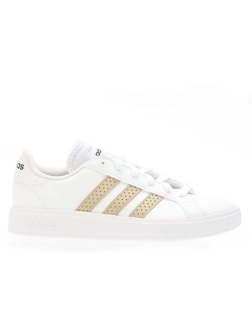 Adidas White Grand Court Base 2.0 Trainers