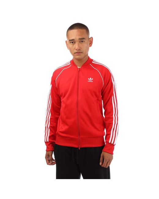 Adidas Originals Red Adicolor Classics Sst Track Jacket for men