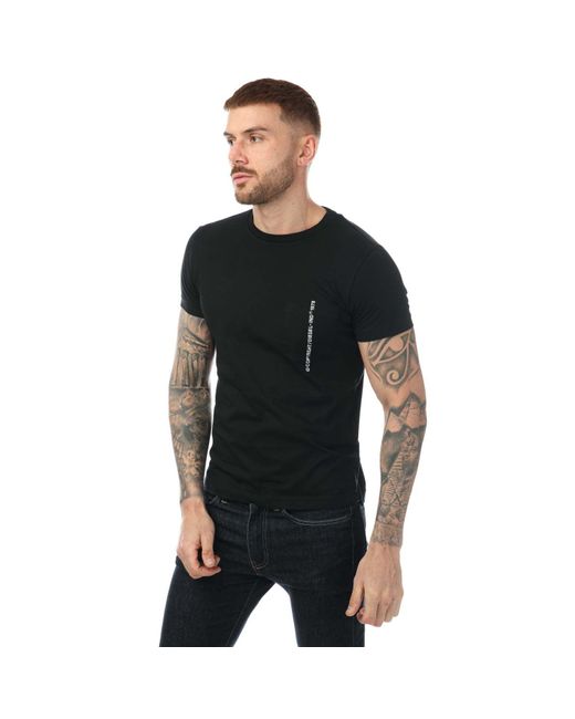 DIESEL Black T-rubin Pocket Maglietta T-shirt for men