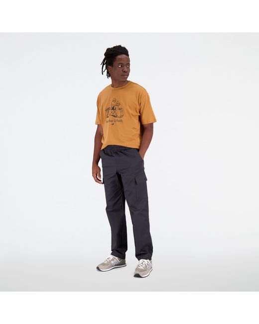 New Balance Black Athletics Woven Cargo Pants for men