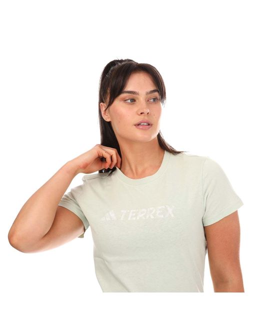 Adidas White Terrex Classic Logo T-shirt