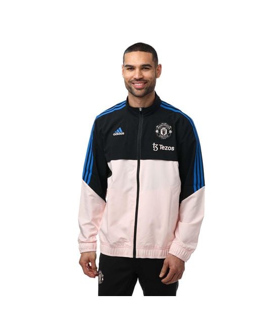 Adidas Black Manchester United Presentation Jacket for men