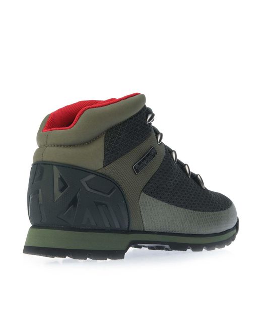 Timberland Green Euro Sprint Mid Lace Waterproof Hiking Boots for men