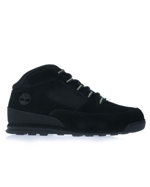 Timberland Black Euro Rock Mid Hiker Boots for men
