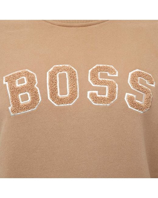 Boss Brown Esety Crew Neck Sweatshirt