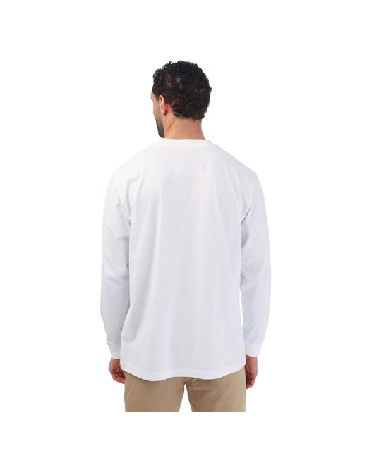 WOOD WOOD White Herc Shadow Long Sleeve T-shirt for men