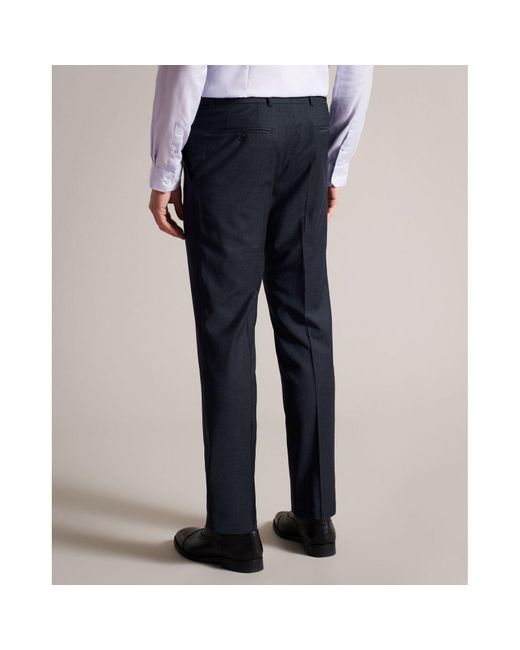 Ted Baker Blue Forbyts Puppytooth Trousers for men