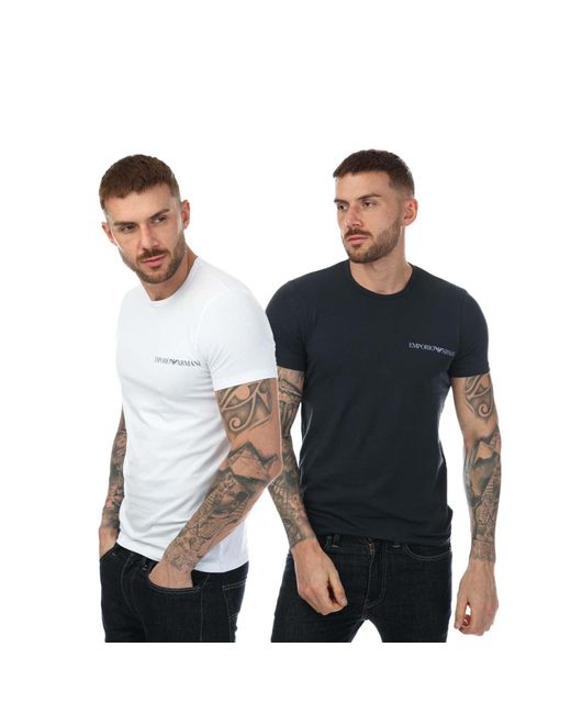 Emporio Armani Blue 2 Pack Underwear Logo T-shirt for men