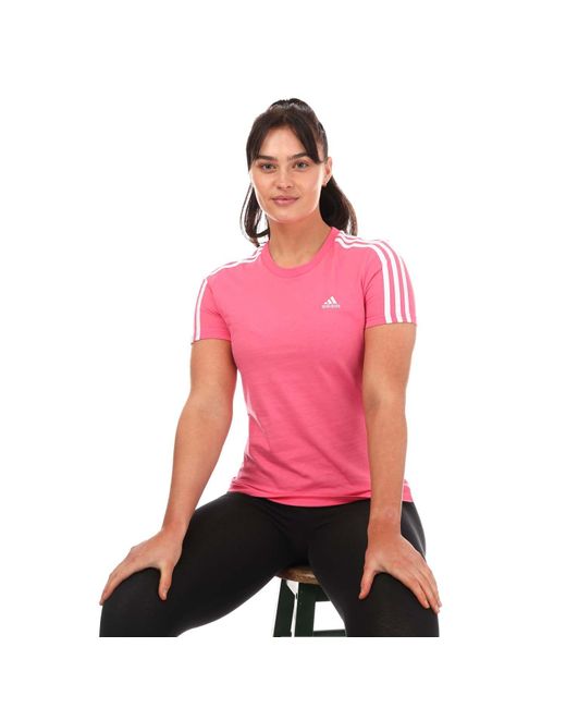 Adidas Pink Badge Of Sport Slim T-shirt