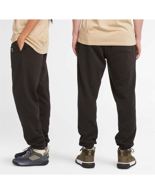 Timberland Black Woven Badge Sweatpants for men