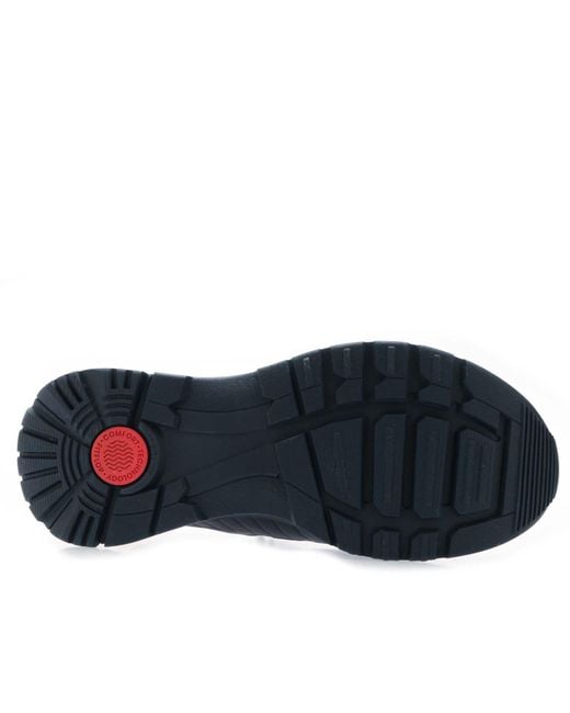 Fitflop Blue Neo-d-hyker Leather-mix Trainers