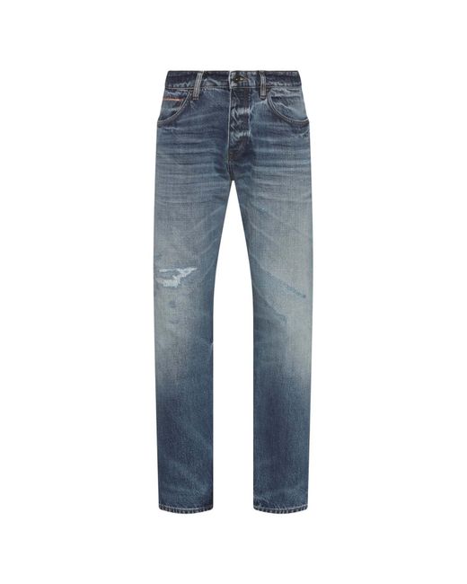 Boss Blue Troy Selvedge Regular-fit Jeans for men