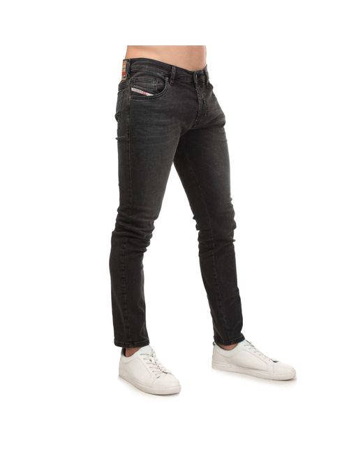 DIESEL Black D-yennox Tapered Jeans for men