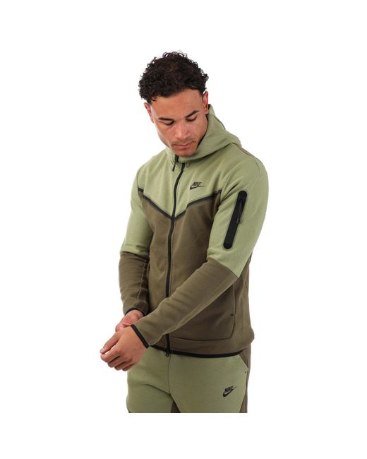 Nike Green Sportswear Tech Fleece Full-zip Hoodie for men