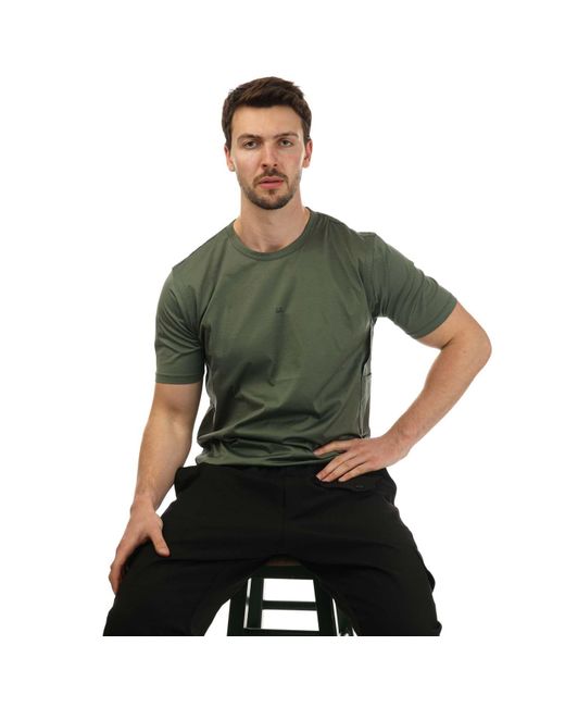 C P Company Green Jersey No Gravity T-shirt for men