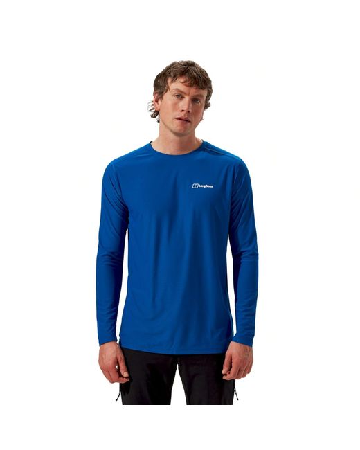Berghaus Blue 24/7 Crew Long Sleeve Tech T-Shirt for men
