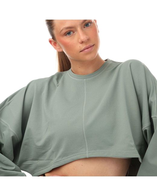 Adidas Gray Yoga Studio Cropped Sweatshirt