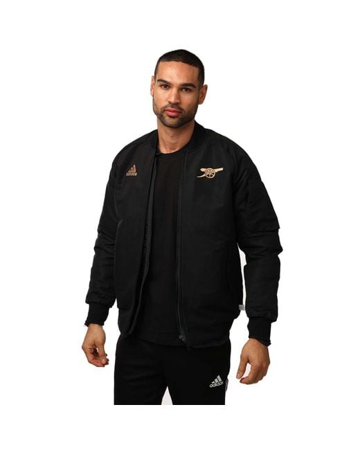 adidas Arsenal 2022/23 Travel Jacket in Black for Men | Lyst UK
