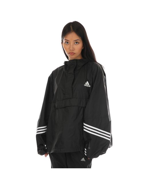 Adidas Black Anorak Wind Rdy Hooded Jacket