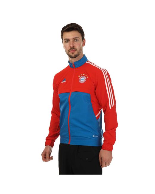 Adidas Red Bayern Munich Pre Match Track Jacket for men
