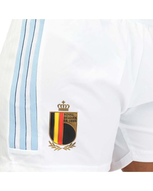 Adidas White Belgium 2022/23 Away Shorts