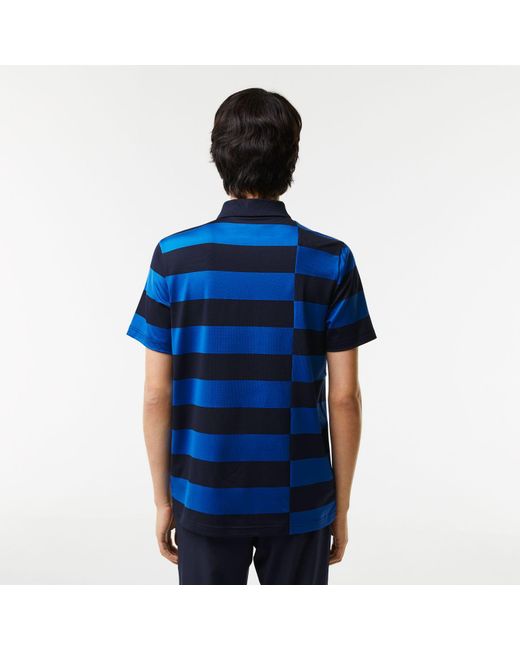 Lacoste Blue Tennis Colourblock Short Sleeve Polo Shirt for men