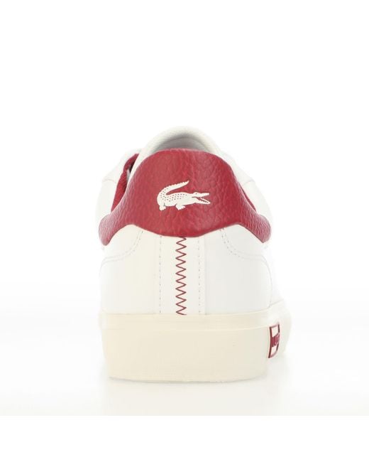 Lacoste White Powercourt 2.0 Trainers for men