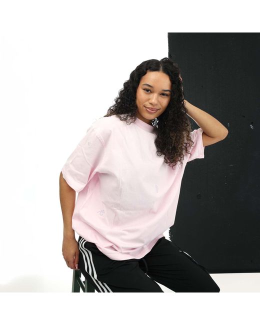 Adidas Pink Healing Crystal Inspired Boyfriend T-shirt