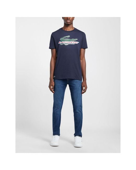 Lacoste Blue Sport Regular Fit Organic Cotton T-shirt for men