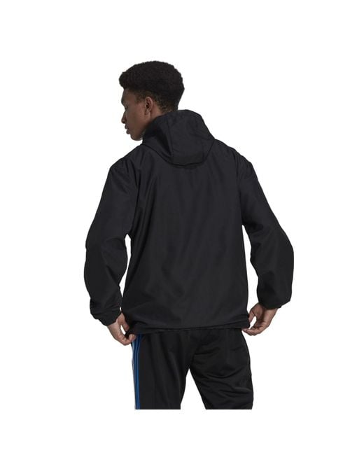 Adidas Originals Black Trefoil Windbreaker Jacket for men