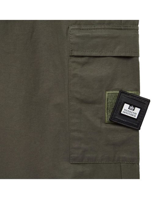 Weekend Offender Green Hoshino Cargo Pants for men