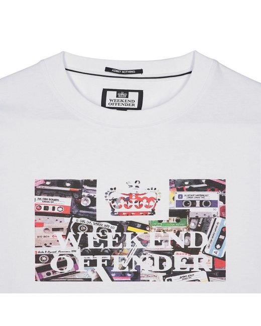 Weekend Offender White Keyte Graphic T-Shirt for men