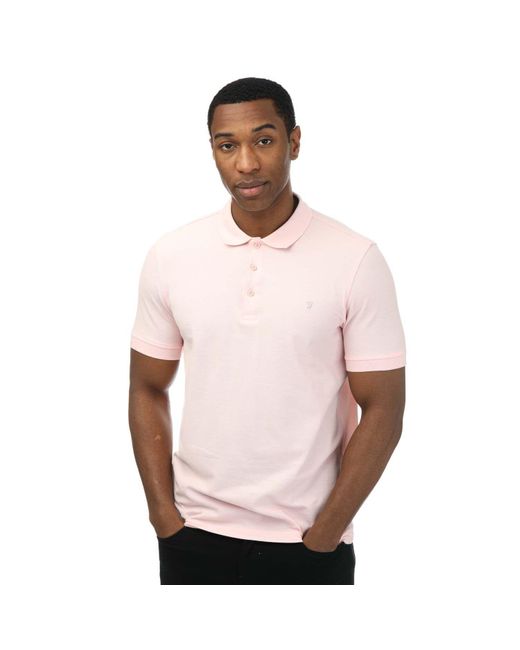 Farah Pink Cove Organic Modern Fit Polo Shirt for men