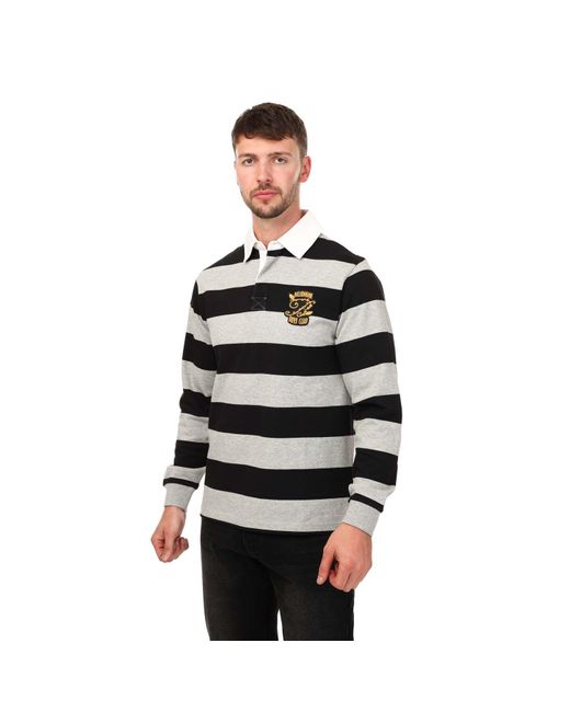 BBCICECREAM Black Striped Rugby Shirt for men