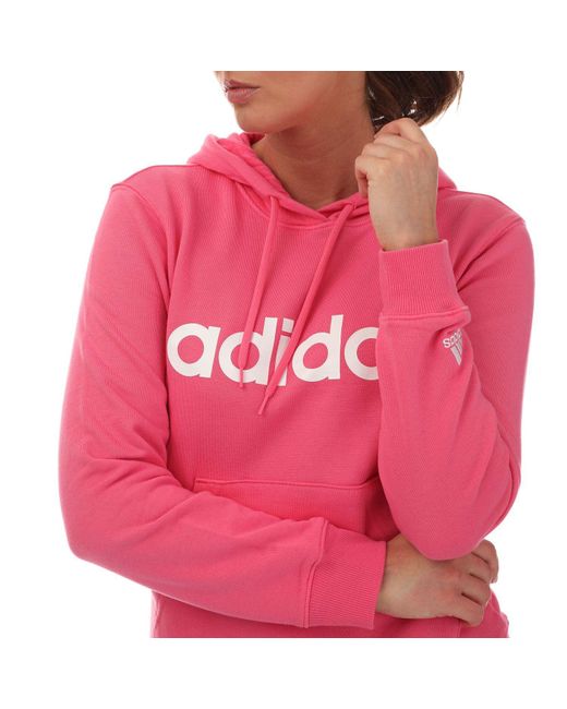 Adidas Pink Essentials Linear Hoody