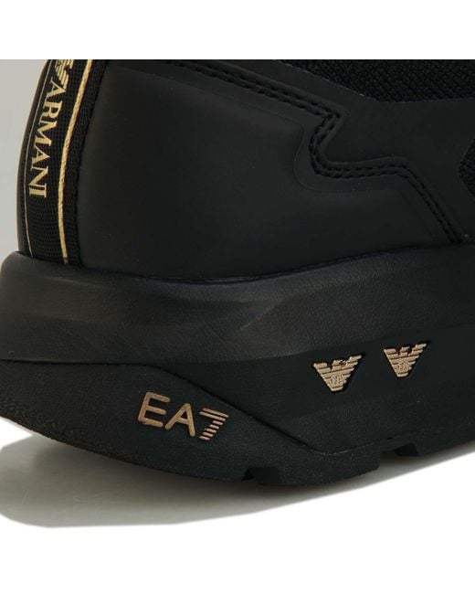 EA7 Black Altura Knit Trainers for men