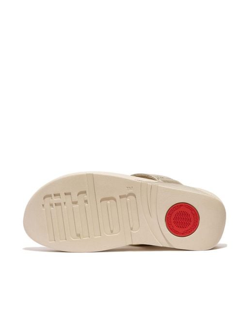 Fitflop Metallic Fit Flop Lulu Padded Knot Toe-Post Sandals