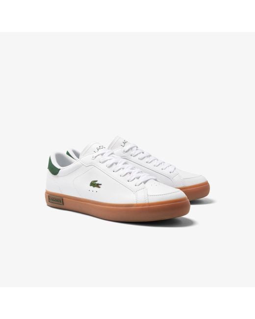 Lacoste White Powercourt Trainers for men