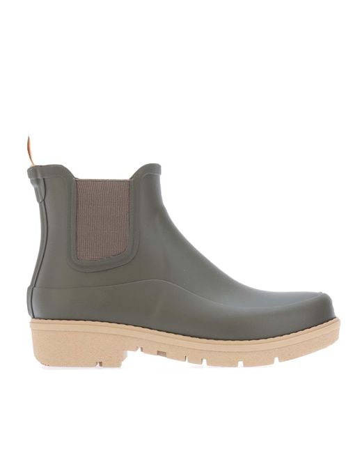 Fitflop Gray Wonderwelly Contrast Sole Chelsea Boots